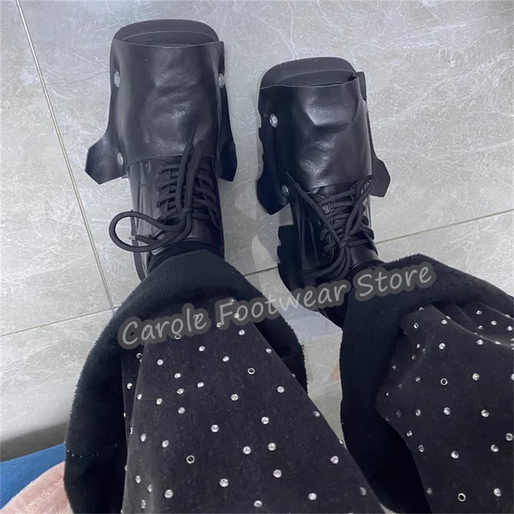 Fashion Square Toe Chunky Bott - огляд і ціна Leatherwork Rivets