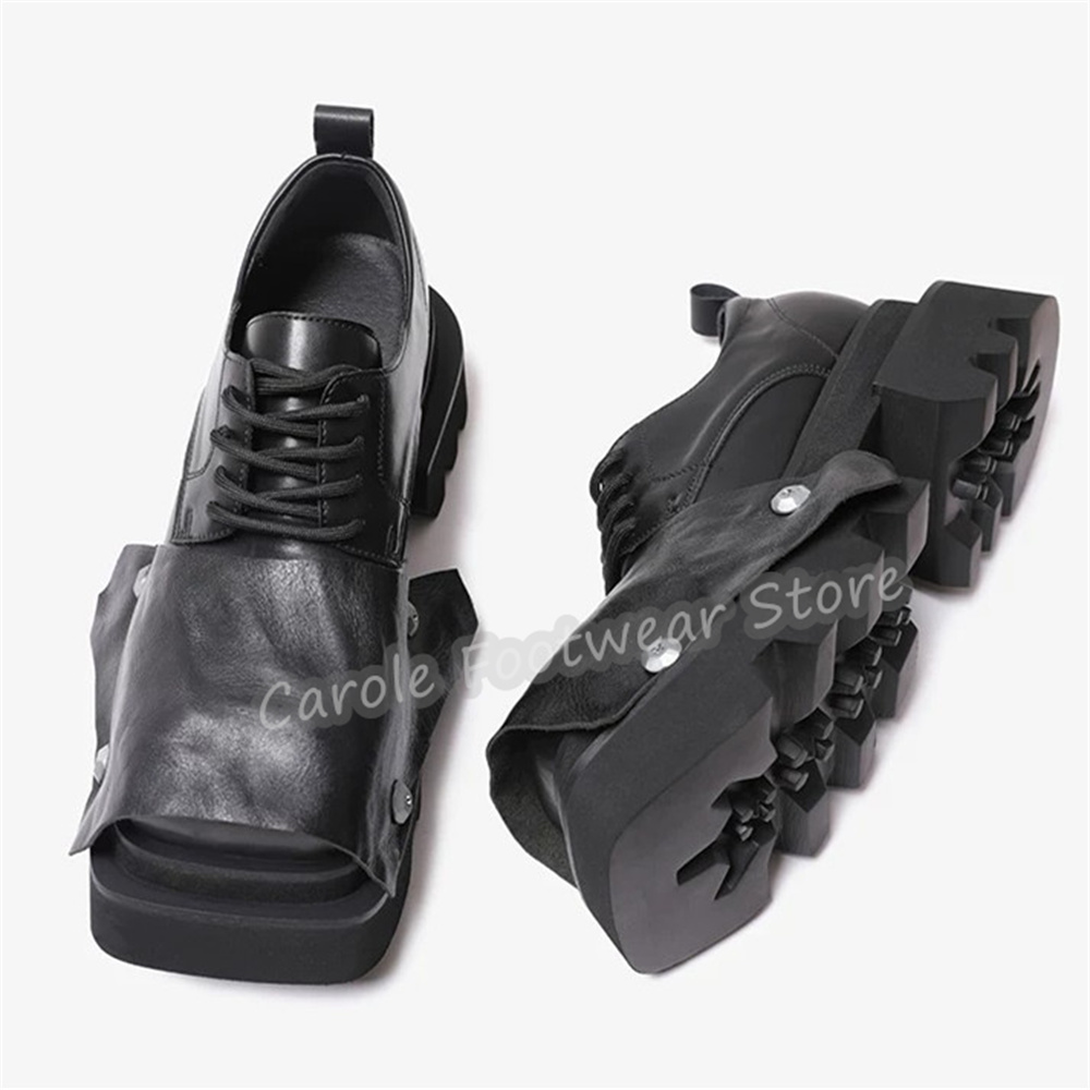 Fashion Square Toe Chunky Bott - огляд і ціна Leatherwork Rivets