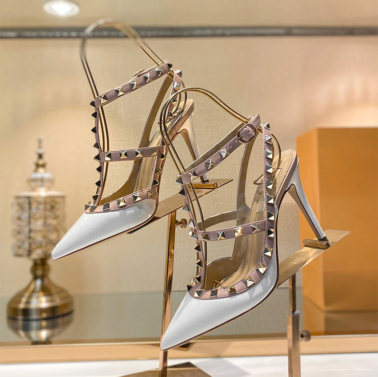 Women Gladiator Heeled Sandals - огляд і ціна Leatherwork Rivets