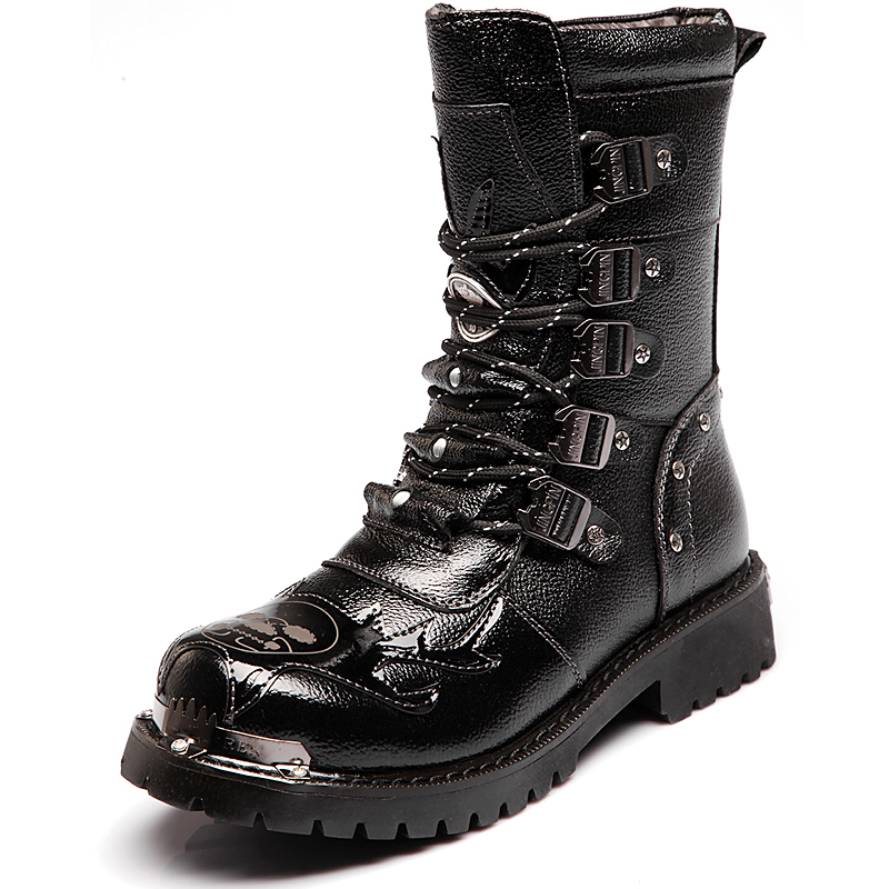 Men's Combat Boots New Winter  - огляд і ціна Leatherwork Rivets
