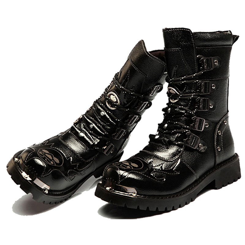 Men's Combat Boots New Winter  - огляд і ціна Leatherwork Rivets