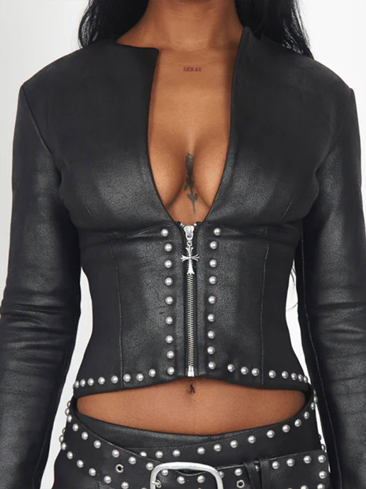 Fashion Rivet Decor Pu Leather - огляд і ціна Leatherwork Rivets