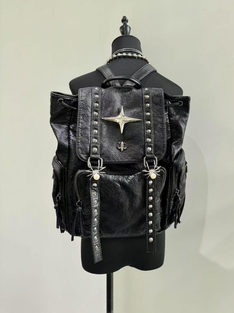 Gothic Punk PU Leather Shoulde - огляд і ціна Leatherwork Rivets