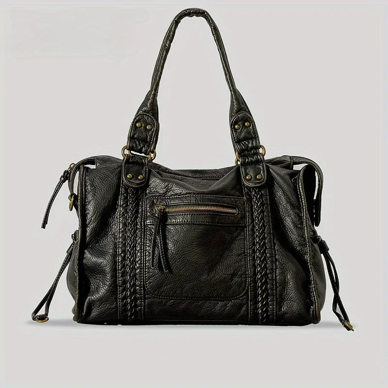 ​​Braided Trim Black Leather T - огляд і ціна Leatherwork Rivets