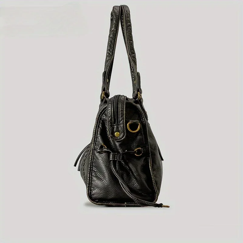 ​​Braided Trim Black Leather T - огляд і ціна Leatherwork Rivets