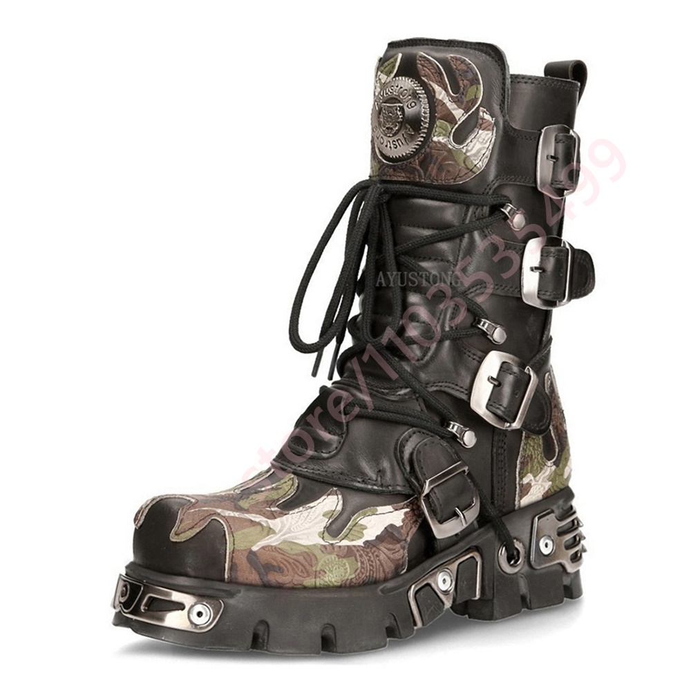 Punk Rock Camouflage Belt Buck - огляд і ціна Leatherwork Rivets
