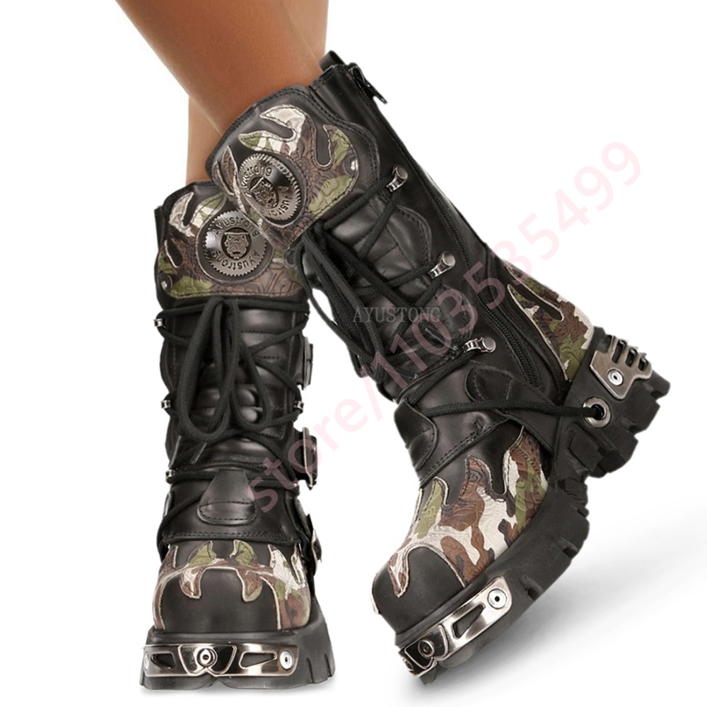 Punk Rock Camouflage Belt Buck - огляд і ціна Leatherwork Rivets