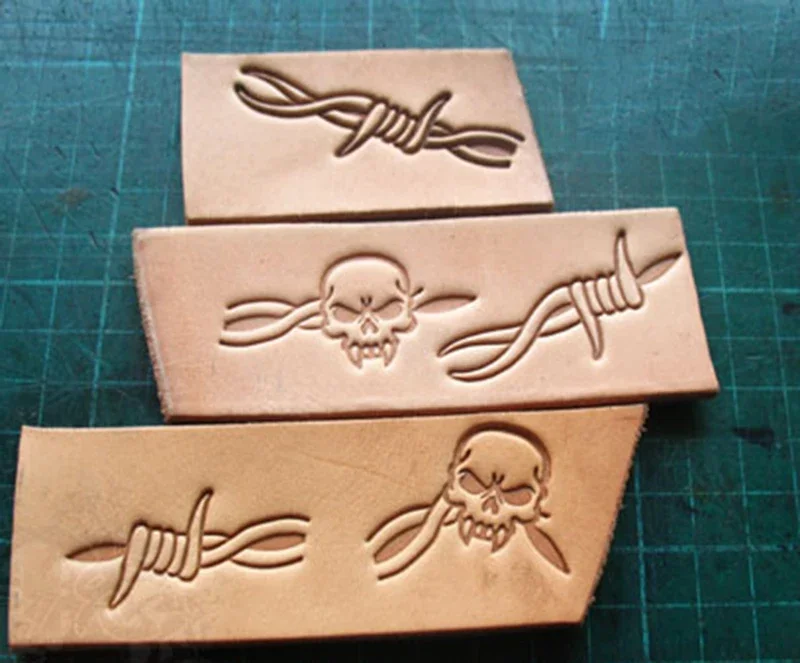 5pcs Thorns and skull pattern  - огляд і ціна Unique Leather Work