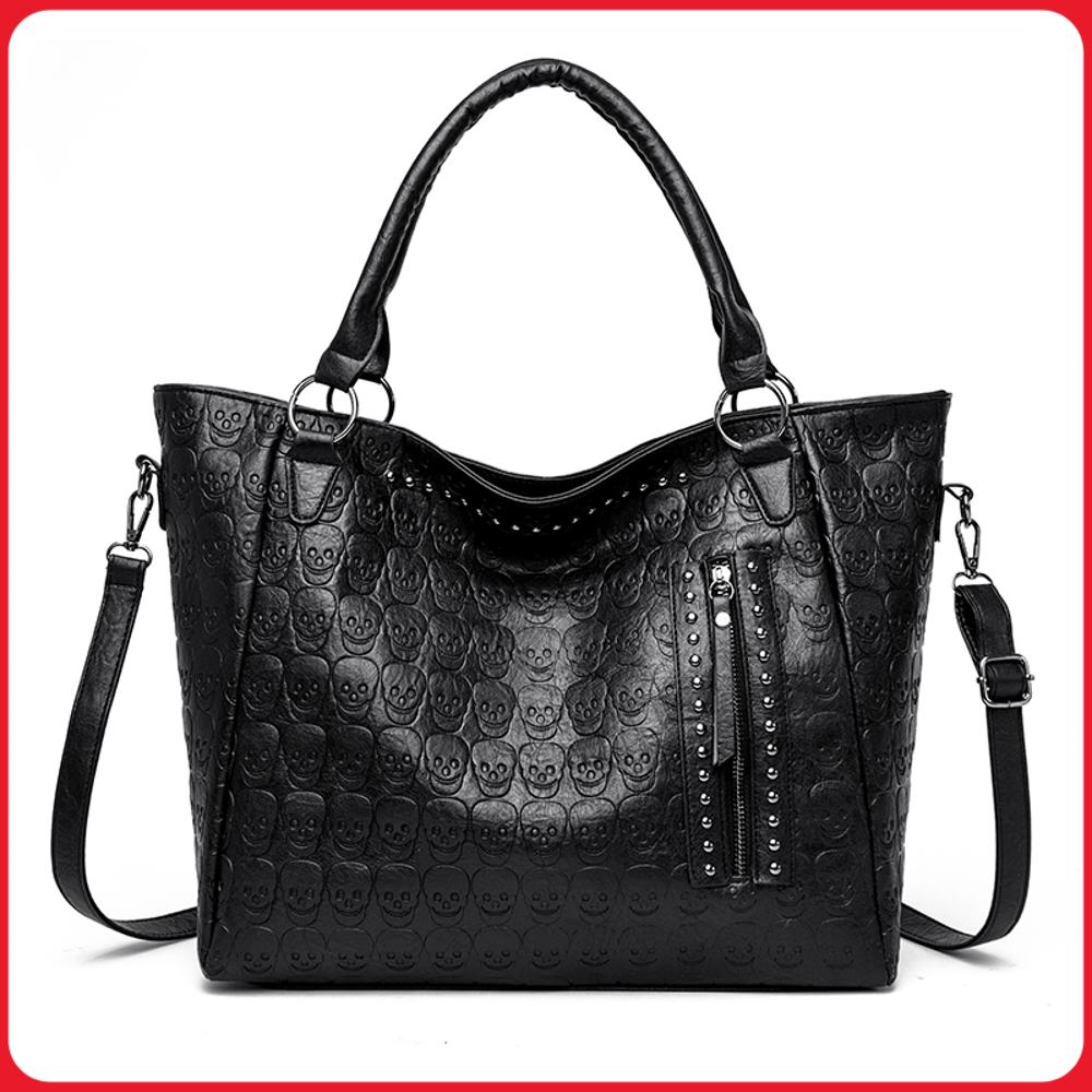 Punk Skull Crossbody Bag PU Le - огляд і ціна Leatherwork Rivets